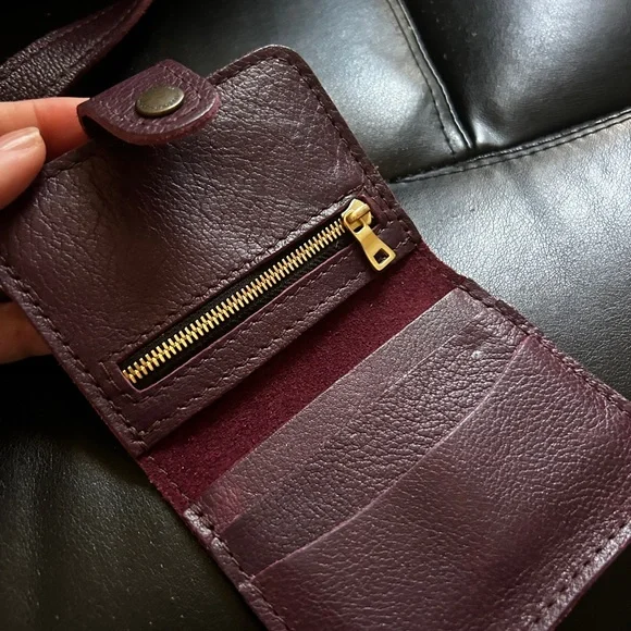 Portland Leather Chic Plum small Tote Bag and Wallet Set - Picture 4 of 4